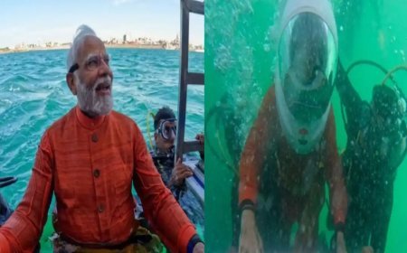 ସମୁଦ୍ରରେ ବୁଡ଼ି ଯାଇଥିବା ଦ୍ୱାରକା ନଗରୀରେ ପୂଜା କଲେ ପ୍ରଧାନମନ୍ତ୍ରୀ ମୋଦି