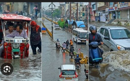 ରାଜସ୍ଥାନରେ ବର୍ଷା ତାଣ୍ଡବ, ହଜାର ହଜାର ଲୋକ ଜଳବନ୍ଦୀ