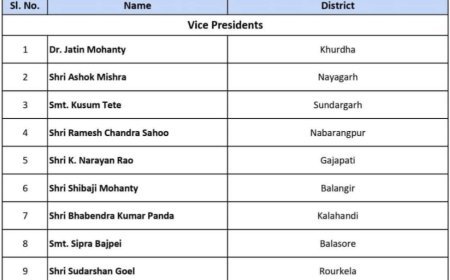 ବିଜେପି ରାଜ୍ୟ ସଭାପତି ଶ୍ରୀ ମନ ମୋହନ ସାମଲ ଘୋଷଣା କଲେ ରାଜ୍ୟ ପଦାଧିକାରୀଙ୍କ ନାମ ଓ ଦାୟୀତ୍ୱ...
