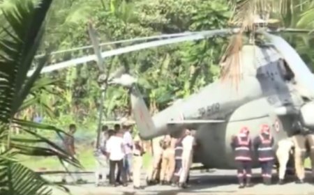 କେରଳରେ ଦୁର୍ଘଟଣାରୁ ବର୍ଷିଲା ରାଷ୍ଟ୍ରପତିଙ୍କ ହେଲିକପ୍ଟର।