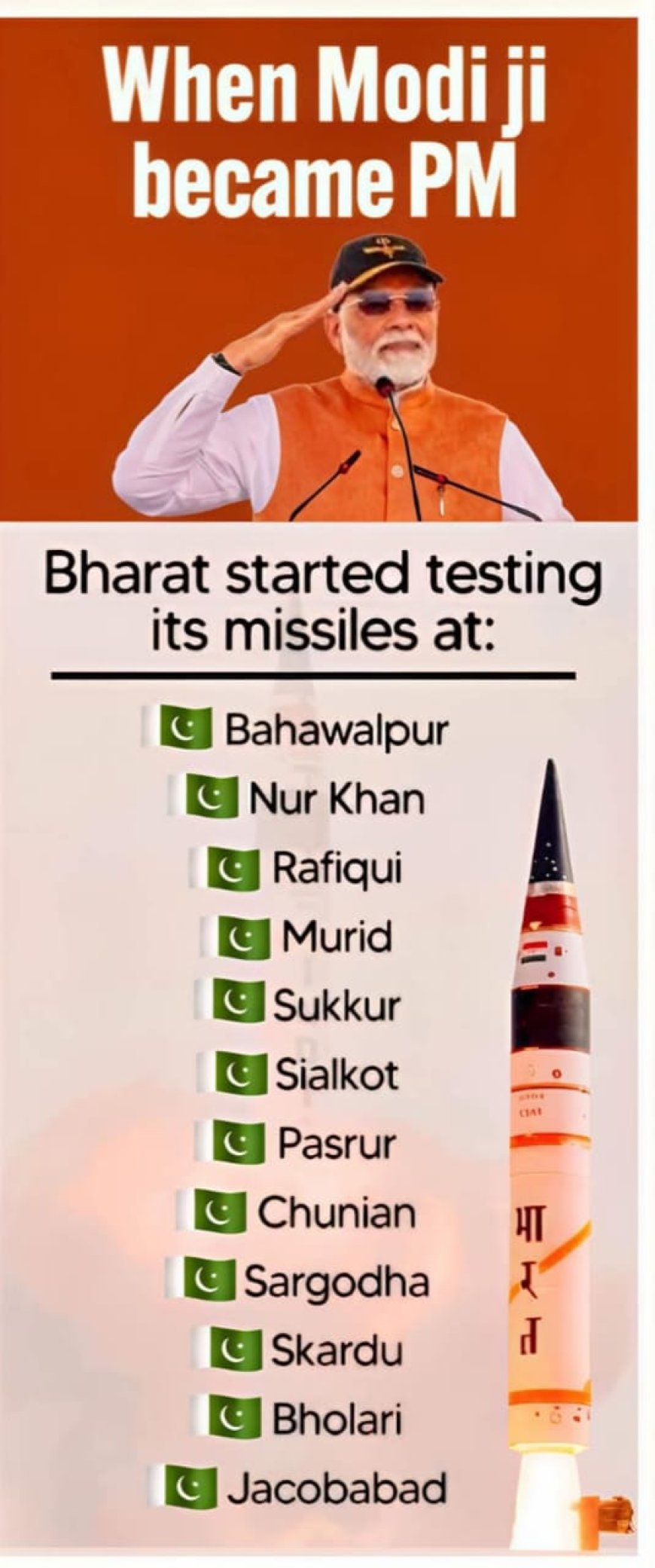 କଂଗ୍ରେସ ଶାସନ ସମୟ ଠାରୁ ବିଜେପି ଶାସନ ଭିତରେ "ମିସାଇଲ  ପରୀକ୍ଷା" କିଏ କେତେ ଓ କୋଉଠି କରିଛନ୍ତି, ତାର ହିସାବ ଦେଖିଲେ ଜଣା ପଡେ କିଏ କେତେ ପ୍ରଭାବ ଶାଳୀ ହୋଇ ପାରିଥିଲେ  ବିଗତ ଶାସନ ବ୍ୟବସ୍ଥାରେ...