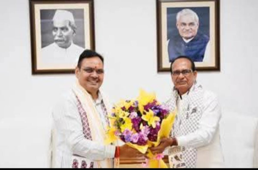 ରାଜସ୍ଥାନ ମୁଖ୍ୟମନ୍ତ୍ରୀ ଭଜନଲାଲ ଶର୍ମା କେନ୍ଦ୍ରମନ୍ତ୍ରୀ ଶିବରାଜ ସିଂହ ଚୌହାନଙ୍କୁ ଭେଟିଲେ।