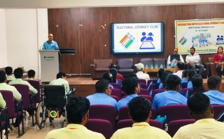 ନିର୍ବାଚନ ସାକ୍ଷରତା କ୍ଲବ ଆନୁକୂଲ୍ୟରେ ବିଜେବି ମହାବିଦ୍ୟାଳୟରେ ସଚେତନତା କାର୍ଯ୍ୟକ୍ରମ...