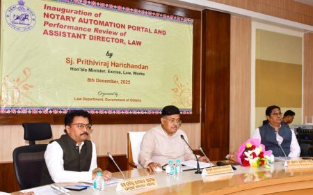 ଆଇନ ମନ୍ତ୍ରୀ ସମୀକ୍ଷା କଲେ ସହକାରୀ ନିର୍ଦ୍ଦେଶକ, ଆଇନଙ୍କ ବିଭାଗୱାରୀ କାର୍ଯ୍ୟ...