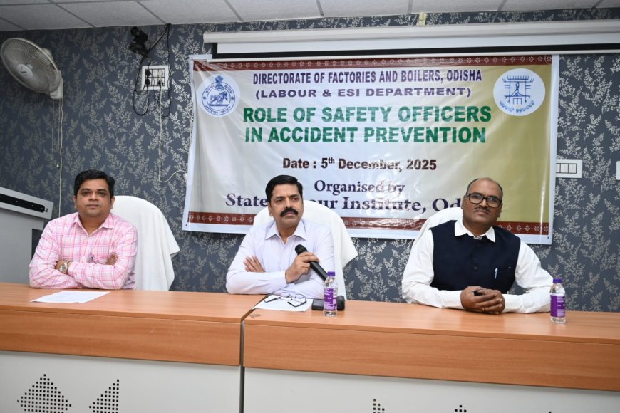 " ସୁରକ୍ଷା ଅଧିକାରୀଙ୍କ ଦୁର୍ଘଟନା ପ୍ରତିରୋଧରେ ମୁଖ୍ୟ ଭୂମିକା" ସମ୍ବନ୍ଧିତ ବୈଷୟିକ ପ୍ରଶିକ୍ଷଣ...