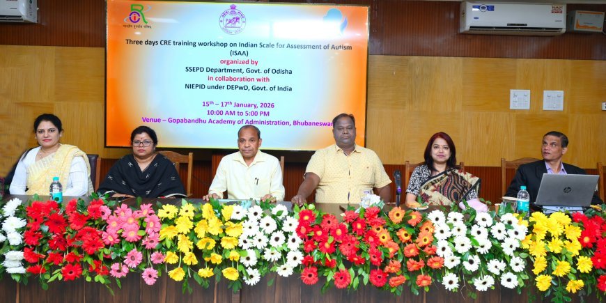 ଗୋପବନ୍ଧୁ ଏକାଡେମୀରେ କ୍ଲିନିକାଲ୍ ସାଇକୋଲୋଜିଷ୍ଟମାନଙ୍କ ପାଇଁ ଏସଏସଇପିଡି (SSEPD) ବିଭାଗ ପକ୍ଷରୁ ଏକ ଐତିହାସିକ ତାଲିମ...