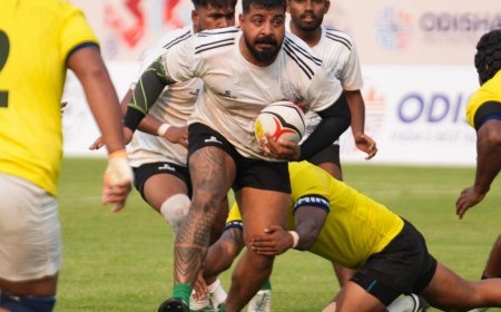 ଜାତୀୟ ରଗ୍ବି ୧୫ ଚାମ୍ପିଅନସିପ୍ ଡିଭିଜନ ୧ର ତୃତୀୟ ଦିନରେ ଦିଲ୍ଲୀ ହରିକେନ୍ସ ଏବଂ ଫ୍ୟୁଚର୍ ହୋପ୍ ହାର୍ଲେକ୍ୱିନ୍ସ ପୁରୁଷ ସେମିଫାଇନାଲ୍‌ରେ ପ୍ରବେଶ...