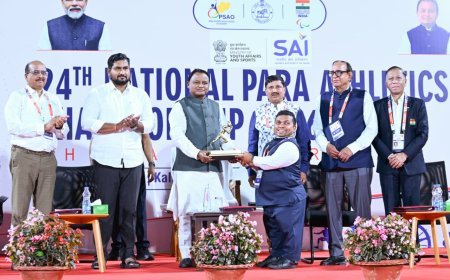 ୨୪ ତମ ଜାତୀୟ ପାରା ଆଥଲେଟିକ୍ ଚାମ୍ପିୟାନସିପ ଉଦଯାପିନ କାର୍ଯ୍ୟକ୍ରମରେ ମୁଖ୍ୟମନ୍ତ୍ରୀ...