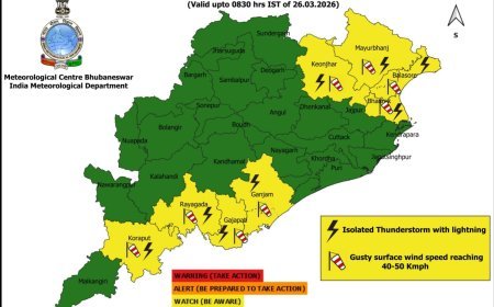 ସମ୍ଭାବ୍ୟ ଝଡ଼ ବର୍ଷା କୁ ନେଇ ସୂଚନା...