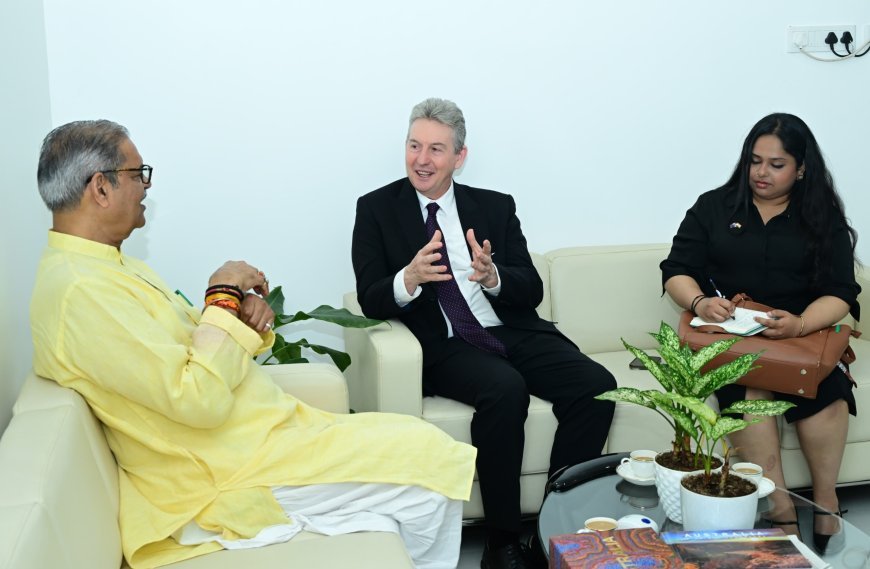 ଉପମୁଖ୍ୟମନ୍ତ୍ରୀ ଶ୍ରୀ କନକ ବର୍ଦ୍ଧନ ସିଂହଦେଓଙ୍କୁ ସୌଜନ୍ୟମୂଳକ ସାକ୍ଷାତ କଲେ ଅଷ୍ଟ୍ରେଲିଆର କନସୁଲ୍ ଜେନେରାଲ୍...