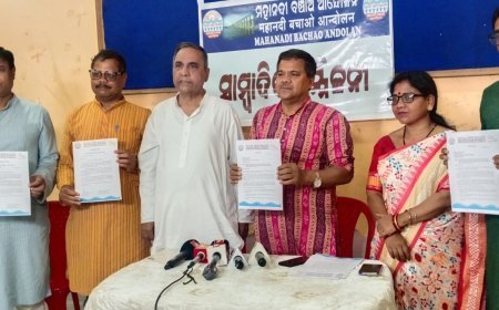 ମହାନଦୀ ବଞ୍ଚାଓ ଆନ୍ଦୋଳନର ସାମ୍ବାଦିକ ସମ୍ମିଳନୀ...