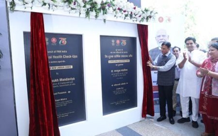 ଶ୍ରମ ସଂହିତା ଅଧୂନରେ ଦେଶବ୍ୟାପୀ ମାଗଣା ବାର୍ଷିକ ସ୍ବାସ୍ଥ୍ୟ ପରୀକ୍ଷା କାର୍ଯ୍ୟକ୍ରମର ଉଦ୍‌ଘାଟନ କଲେ କେନ୍ଦ୍ରମନ୍ତ୍ରୀ ଡ. ମନସୁଖ ମାଣ୍ଡଭୀୟ