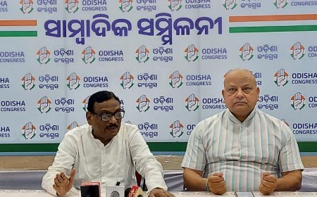 ଯେଉଁ ମୁଖ୍ୟମନ୍ତ୍ରୀ ନିଜ ଅଫିସ ସମ୍ଭାଳିବାକୁ ଅକ୍ଷମ,ସେ ରାଜ୍ୟ କଣ ସମ୍ଭାଳିବେ ବୋଲି କଂଗ୍ରେସ ସାମ୍ବାଦିକ ସମିଳନୀରେ ପ୍ରଶ୍ନ ଉଠାଇଛି...