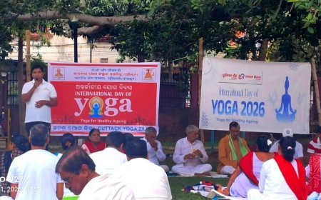ୟୁନିୟନ୍ ବ୍ୟାଙ୍କ କଟକ କ୍ଷେତ୍ରୀୟ କାର୍ଯ୍ୟାଳୟ ପକ୍ଷରୁ ଆନ୍ତର୍ଜାତୀୟ ଯୋଗ ଦିବସ ପାଳିତ