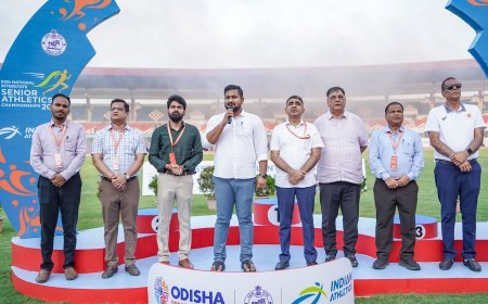 କଳିଙ୍ଗ ଷ୍ଟାଡିୟମରେ ୬୫ତମ ଜାତୀୟ ଆନ୍ତଃ-ରାଜ୍ୟ ସିନିୟର ଆଥଲେଟିକ୍ସ ଚାମ୍ପିୟନସିପ୍ ୨୦୨୬ ଆରମ୍ଭ...