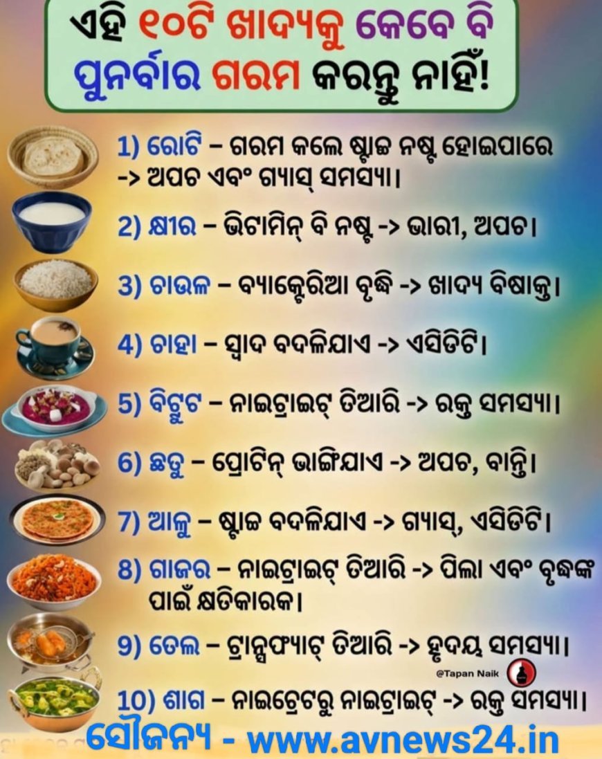 ସ୍ୱାସ୍ଥ୍ୟ ସଚେତନତା ଟିପ୍ସ...