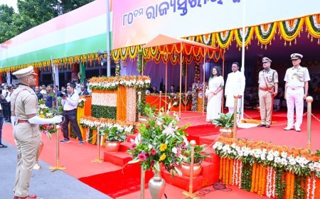 ୮୦ତମ ରାଜ୍ୟସ୍ତରୀୟ ସ୍ଵାଧୀନତା ଦିବସ ପାଳିତ