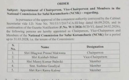 ଜାତୀୟ ସଫେଇ କର୍ମଚାରୀ କମିଶନର ନବ ନିଯୁକ୍ତ କର୍ମକର୍ତ୍ତା