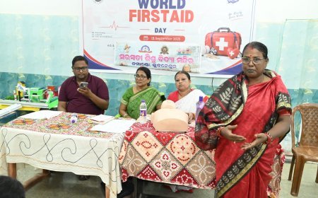 ଏଜି ଆମ୍ବୁଲାନ୍ସ ପକ୍ଷରୁ ବିଶ୍ୱ ପ୍ରାଥମିକ ଚିକିତ୍ସା ଦିବସ ପାଳିତ...
