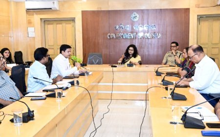ସମ୍ଭାବ୍ୟ ଲଘୁଚାପଜନିତ ଲଗାଣ ବର୍ଷାକୁ ନେଇ  ମୁଖ୍ୟ ଶାସନ ସଚିବଙ୍କ ପ୍ରସ୍ତୁତି ସମୀକ୍ଷା...
