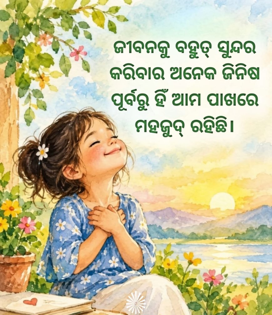 ପ୍ରକୃତରେ, ଜୀବନ ବଦଳାଇବା ପାଇଁ ସର୍ବଦା ନୂଆ ପରିସ୍ଥିତି କିମ୍ବା ନୂଆ ଜୀବନର ପ୍ରୟୋଜନ ନଥାଏ |